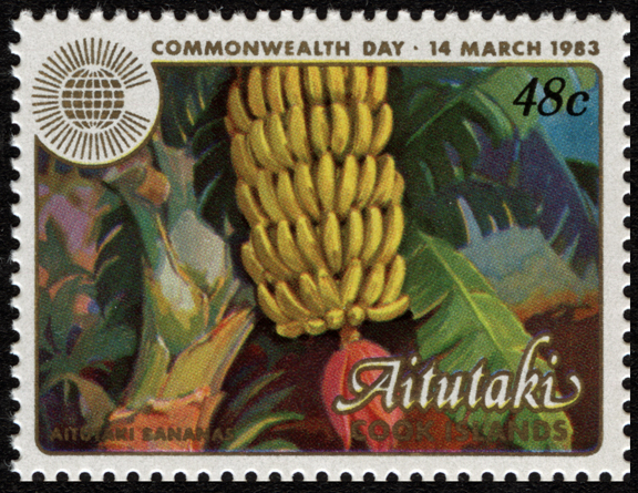 Aitutaki Banana Stamp
