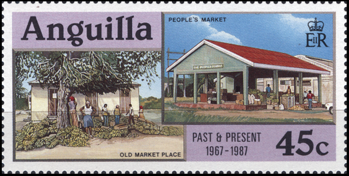 Anguilla Banana Stamp