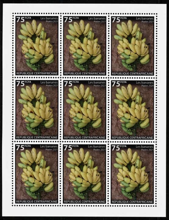 Central African Republic Banana Stamp