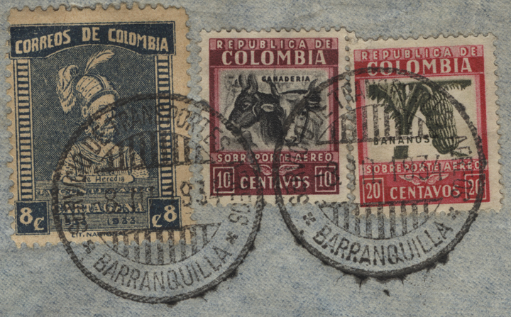 Colombia Banana Stamp