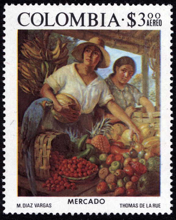 Colombia Banana Stamp