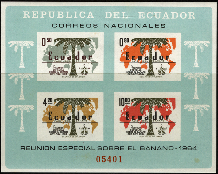 Ecuador Banana Souvenir Sheet