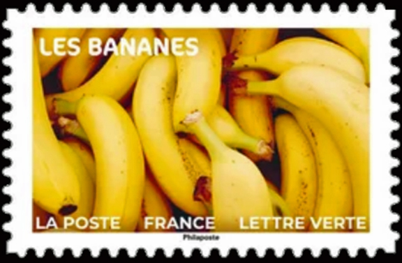 France Banana Stamp