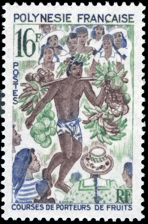 French Polynesia Banana Stamp