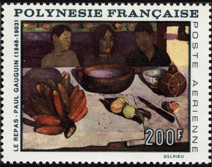 French Polynesia Banana Stamp