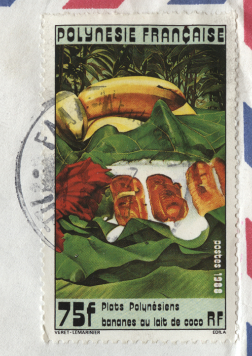 French Polynesia Banana Stamp