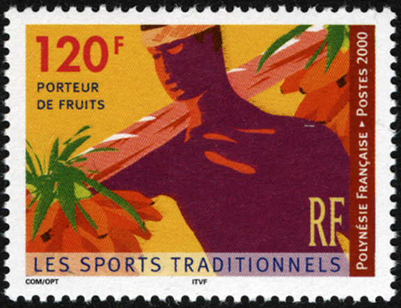 French Polynesia Banana Stamp