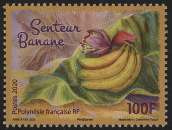 French Polynesia Banana Stamp