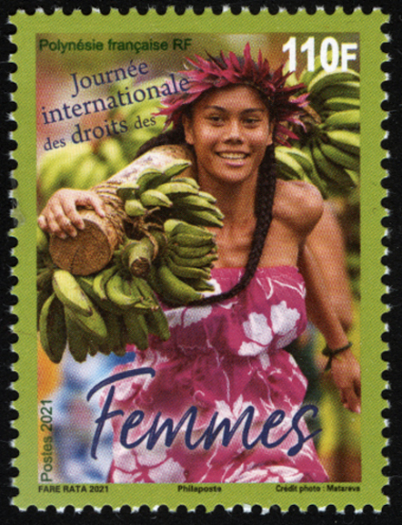 French Polynesia Banana Stamp