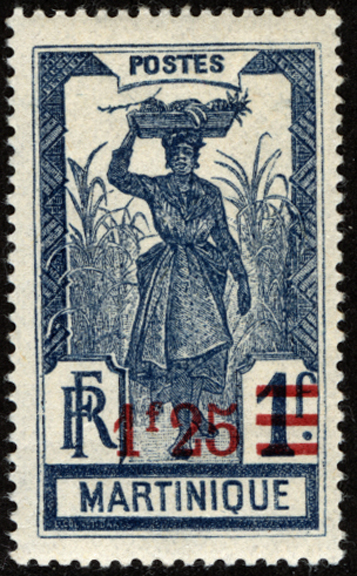 Definitive of Girl with Basket of Fruit in Cane Field