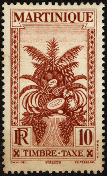 Postage Due issue of 1930 depicting tropical fruit