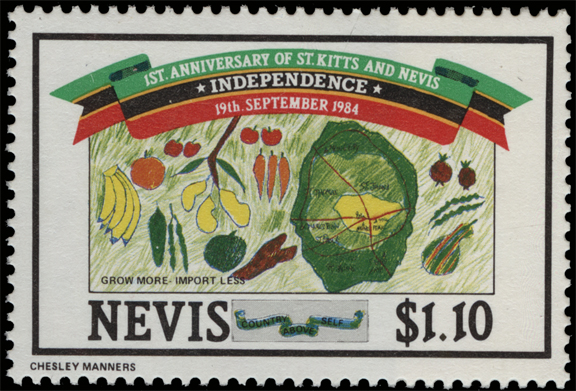 Nevis Banana Stamp