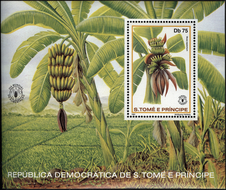 Saint Thomas and Prince Islands Banana Stamp