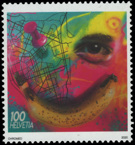 Switzerland Banana Stamp