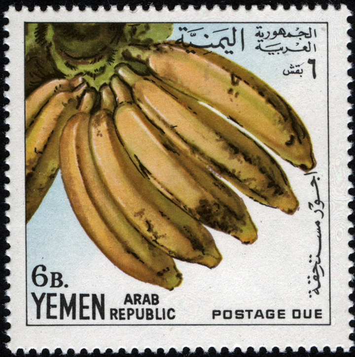 Yemen Banana Stamp