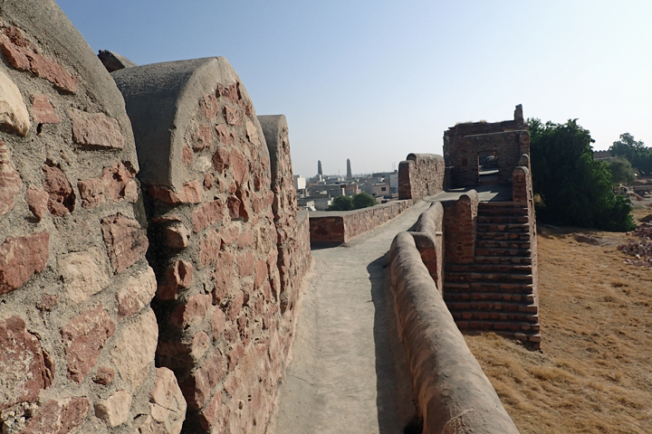 Battlements of Ahichhatragarh Fort