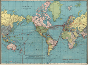 World Map from the Commercial Atlas of America (1924)