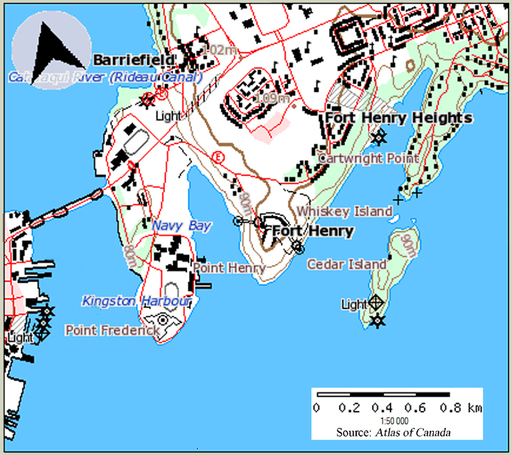 Location of Fort Henry
