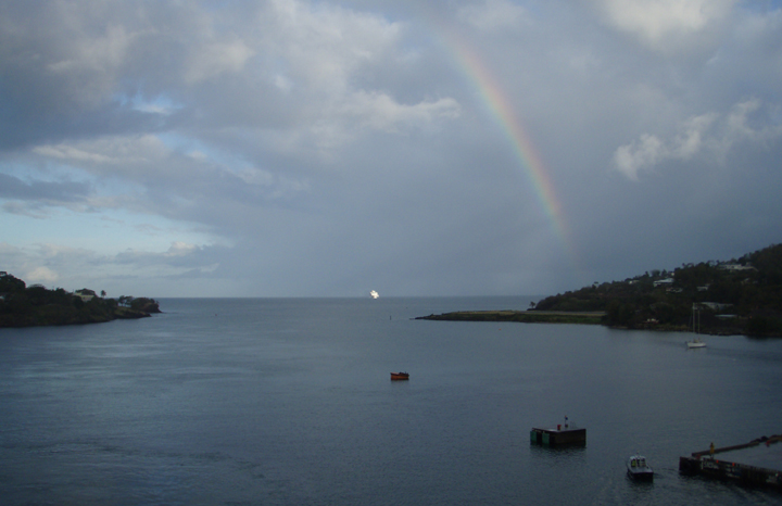Entering Castries Harbour