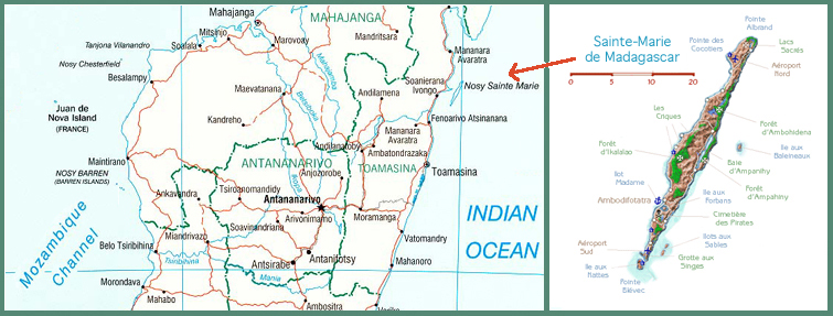 Map of Sainte-Marie de Madagascar