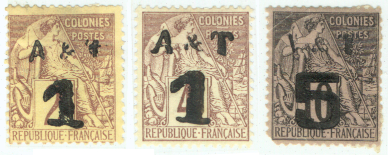 A&T Handstamp on French Colony Issue