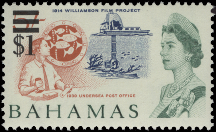 1939 Undersea Post Office on 1966 Definitive