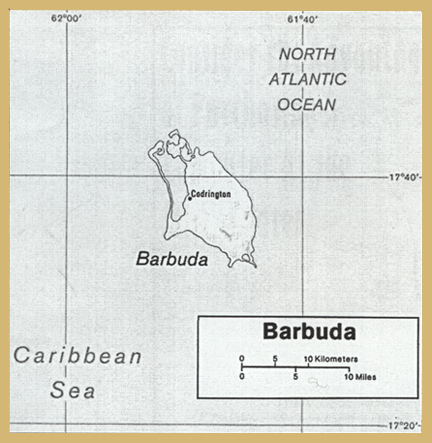 Map of Barbuda