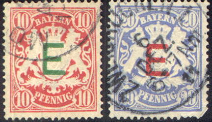 E Overprinted Official Issue