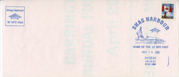 Shag Harbour UFO sighting commemorative cancellation