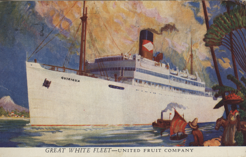 Post Card of the United Fruit Company Great White Fleet Ship Quirigua