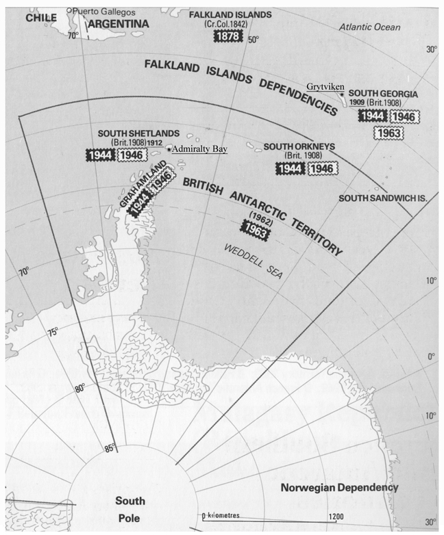 map of Falkland Islands Dependencies