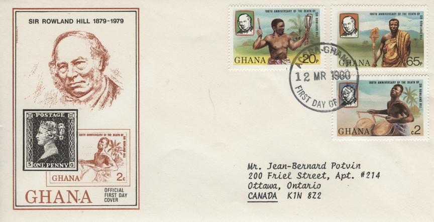 Sir Rowland Hill Death Centenary First Day Cover