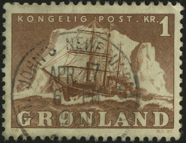 Polar Ship Gustav Holm Definitive of 1950 Postmarked St. John's, Newfoundland