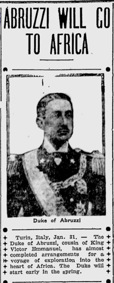 Newspaper clipping about african exploration