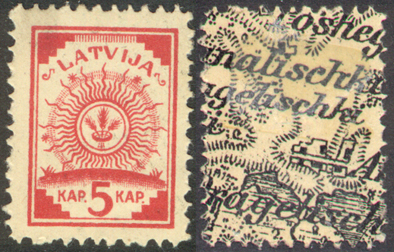 Stamps Printed on German War Maps