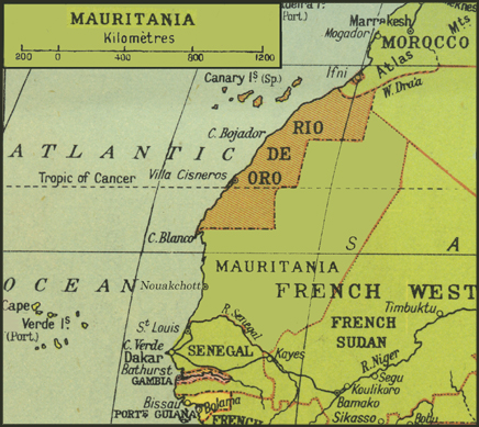 Map of Mauritania