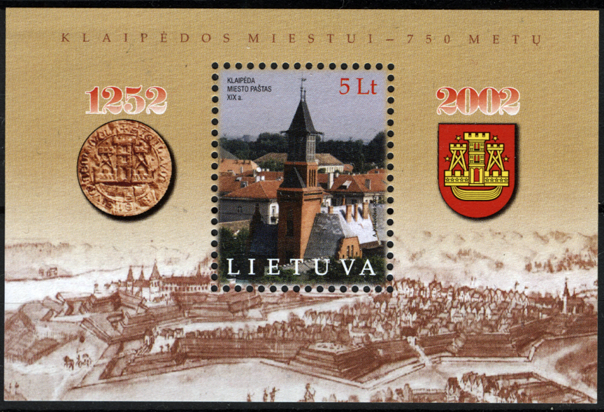 750th Anniversary of Klaipeda Lithuanian Souvenir Sheet