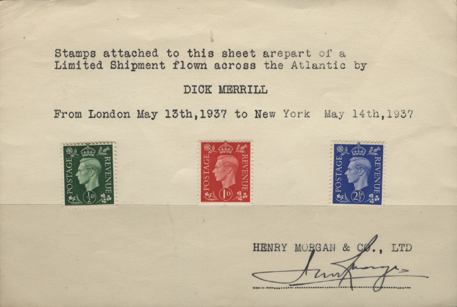 The three first King George VI definitives issued by Great Britain