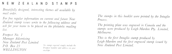 text in booklet cover
