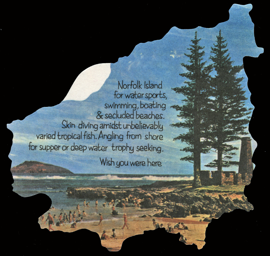 U.P.U. Centenary Souvenir Sheet Backing with Beach Scene