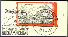 Oberammergau Slogan Cancellation