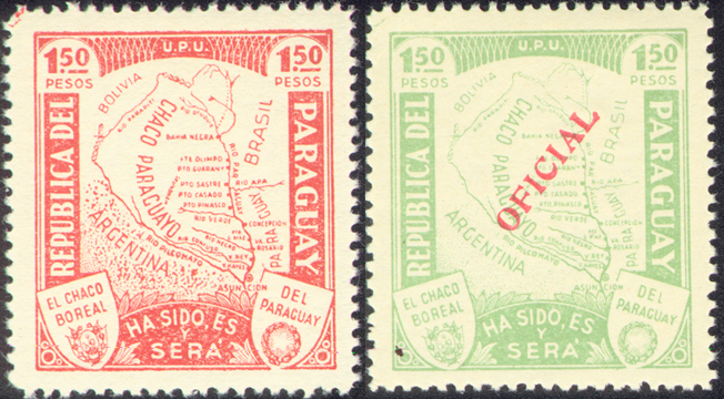Map of the Gran Chaco Issues of 1935
