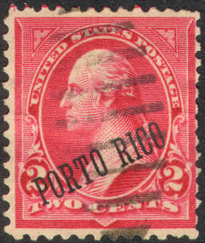 Puerto Rico Overprint on Washington Definitive