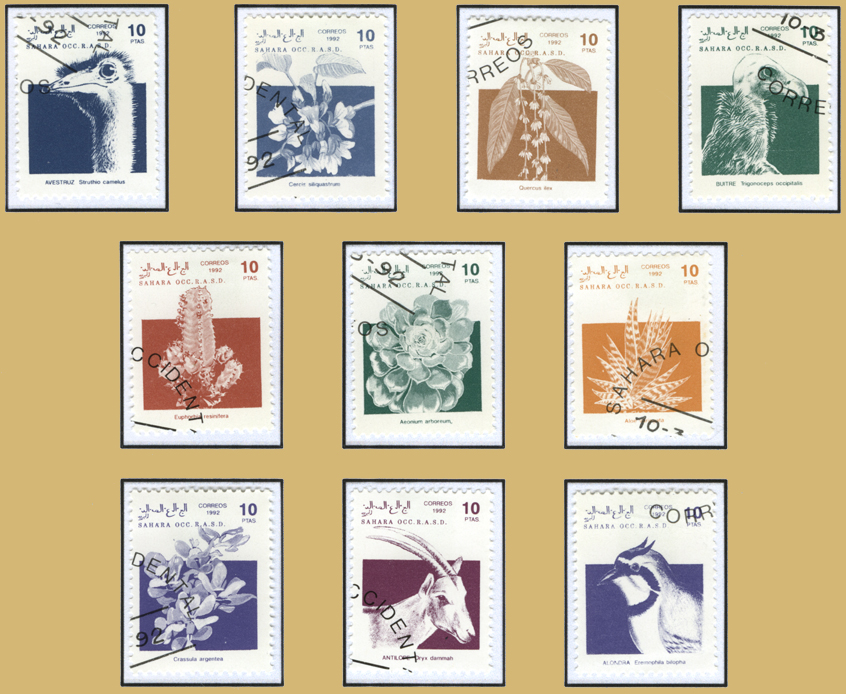10 of fourteen values from 1992 Flora and Fauna Issue