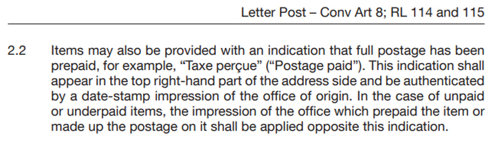 TAXE PERQUE Handstamp on International Letter