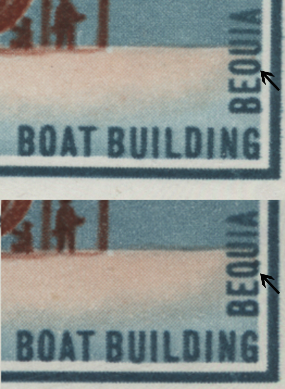 Detailed Comparison of Touched and Unretouched Stamps