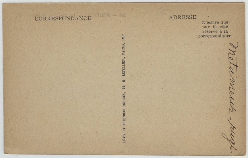 Reverse of Postcard