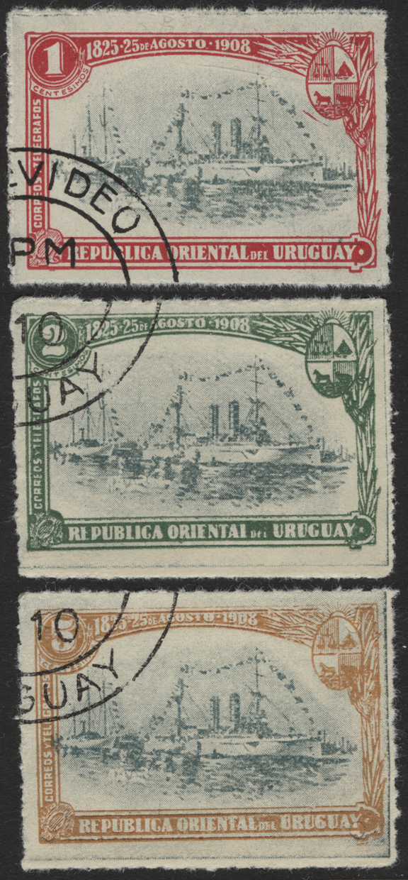 Counterfeits of Cruiser Montevideo Issue of 1908