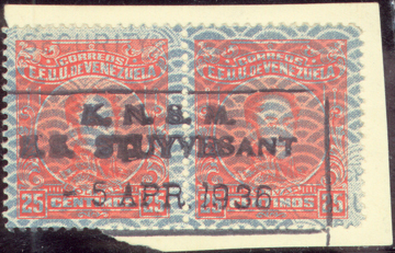 S.S. Stuyvesant Ship Cancellation on Venezuelan issue of 1932